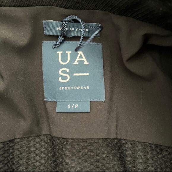 UA Sportswear Weekender black wool blend knit shearling blazer jacket size Small - Picture 8 of 15